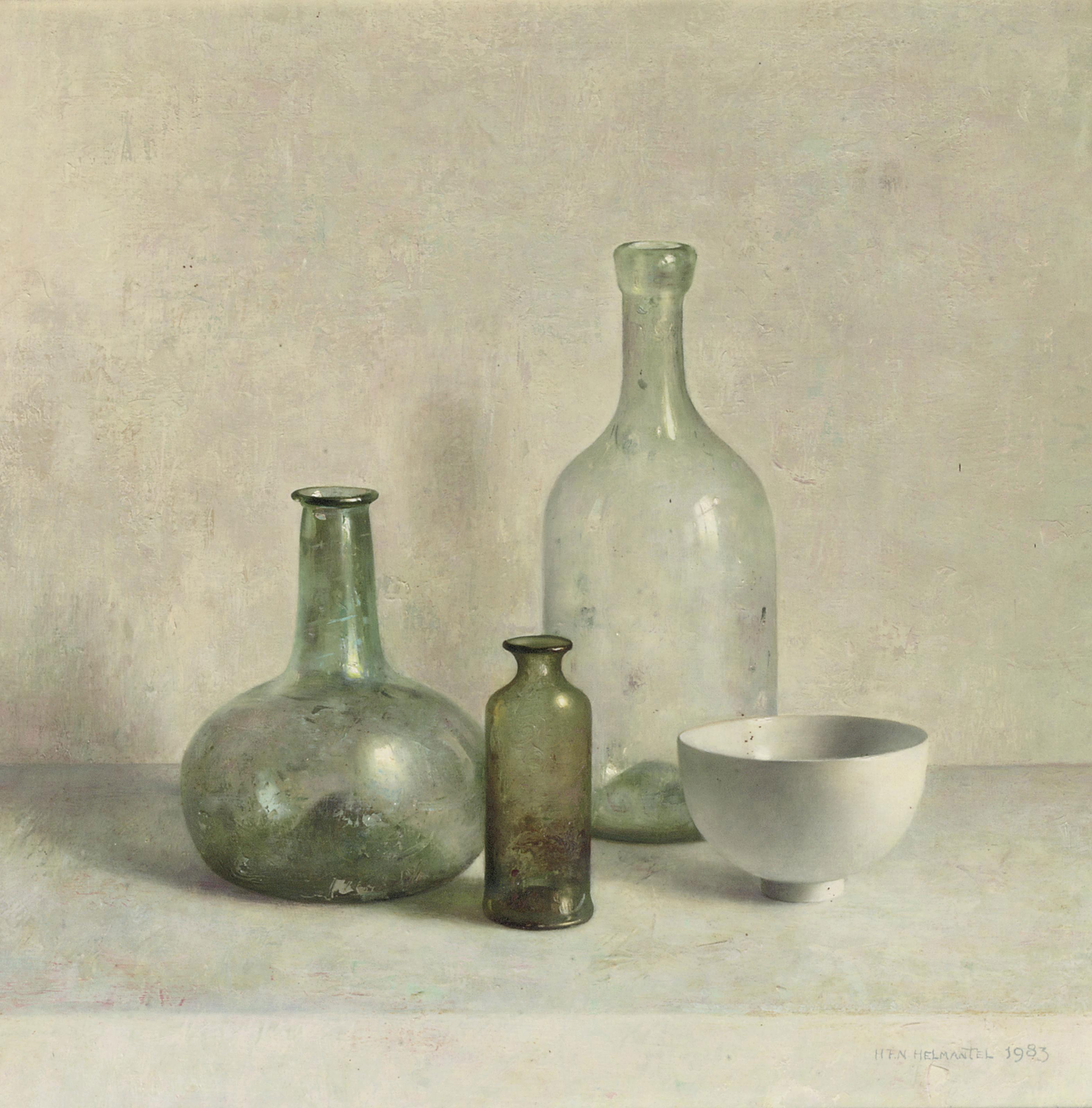 Henk Helmantel - A still life with a Roman glass
