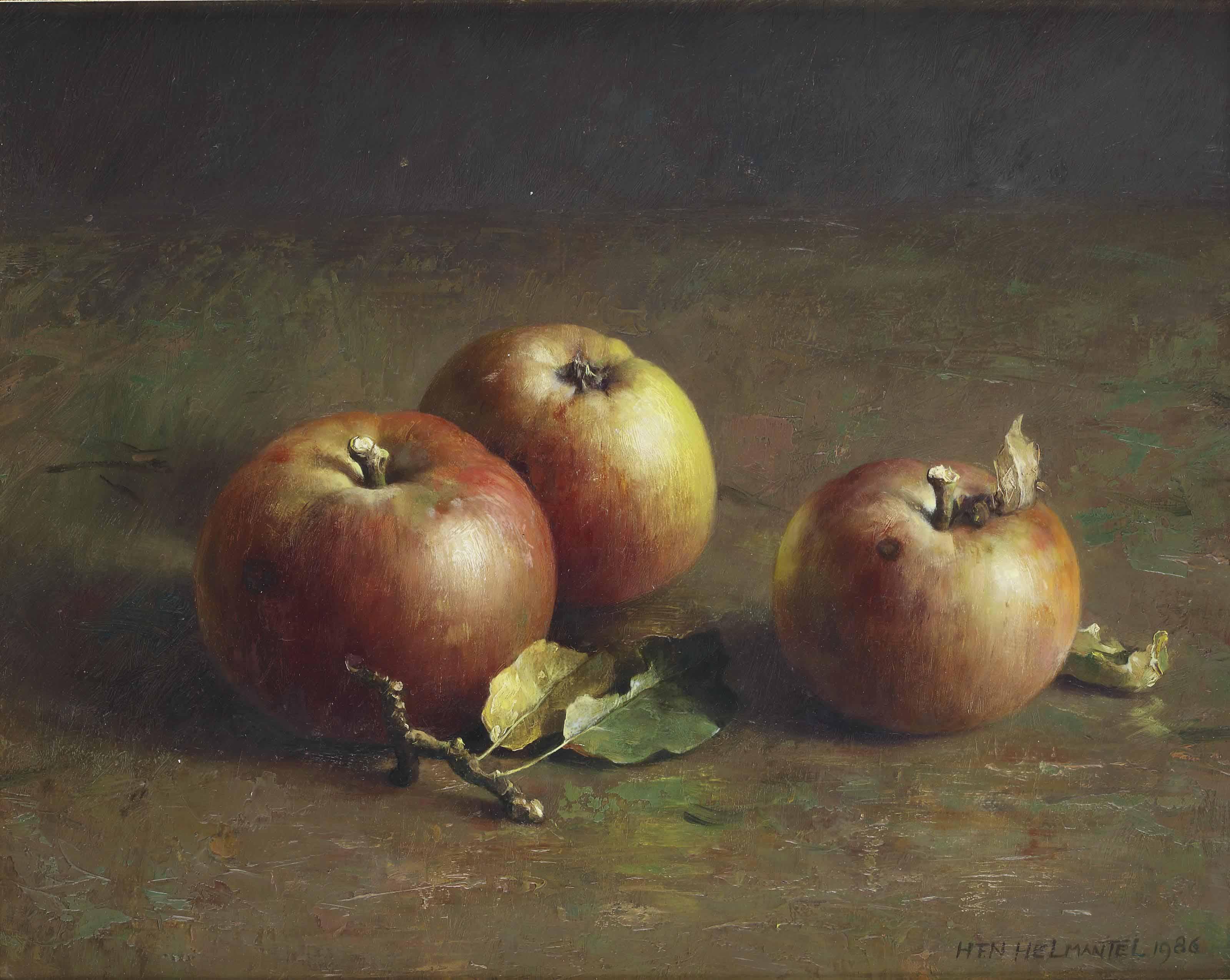 Henk Helmantel - A still life with apples