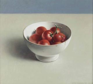 Henk Helmantel - A still life with tomatoes in a bowl