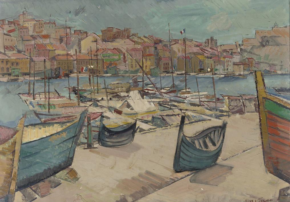 Henk Van Gemert - A harbour view, South of France