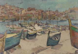 Henk Van Gemert - A harbour view, South of France