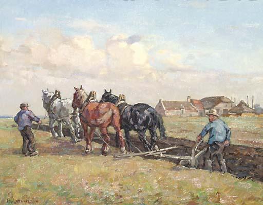 Henk Van Leeuwen - Ploughing the field