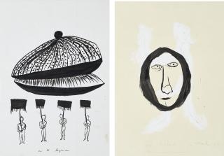 Henk Visch - Konvolut von 2 Tuschezeichnungen