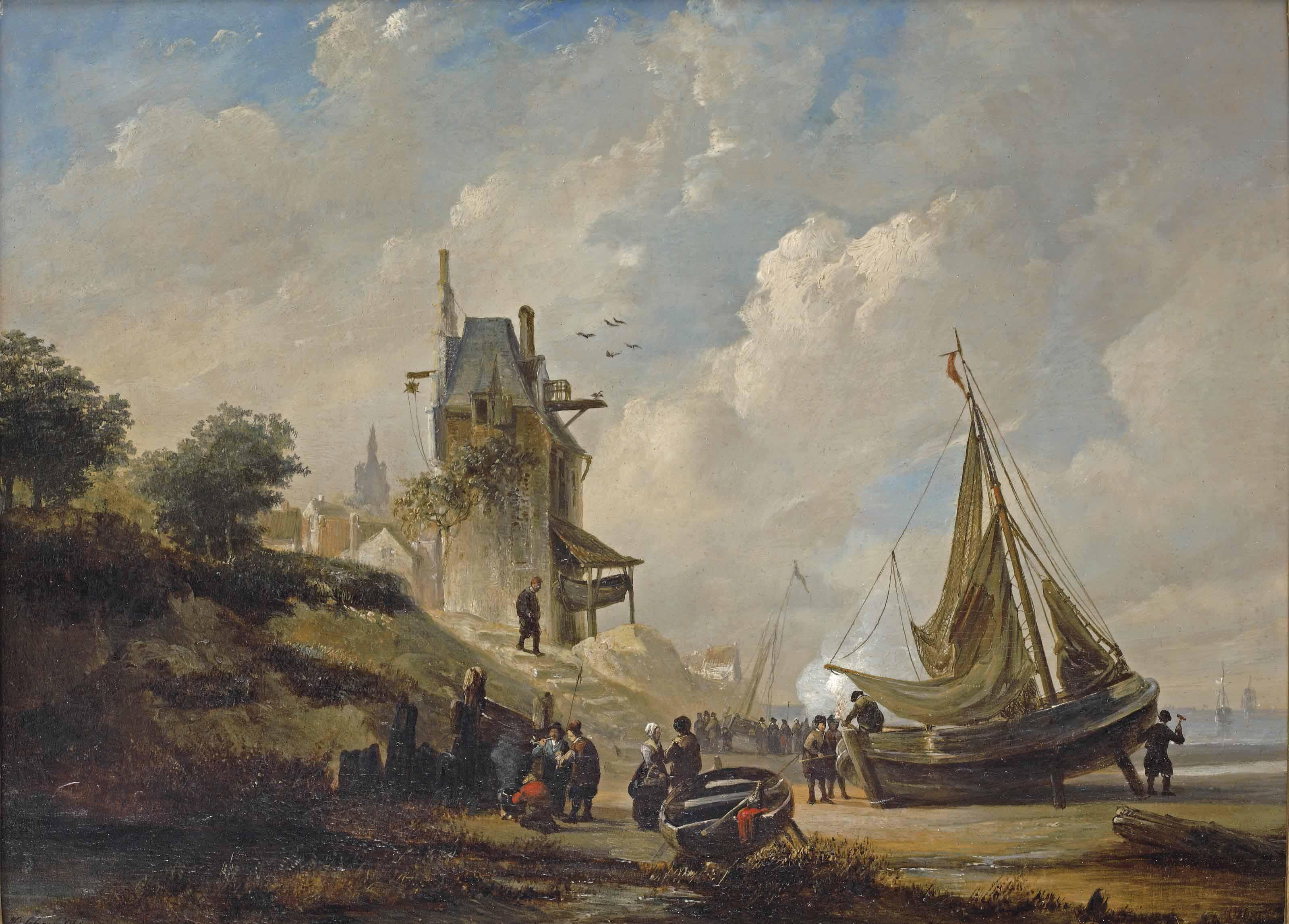 Henri Adolphe Schaep - Repairing the vessel