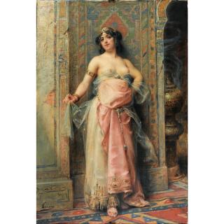 Henri Adrien Tanoux - Jeune Orientale Au Brûle-Parfums