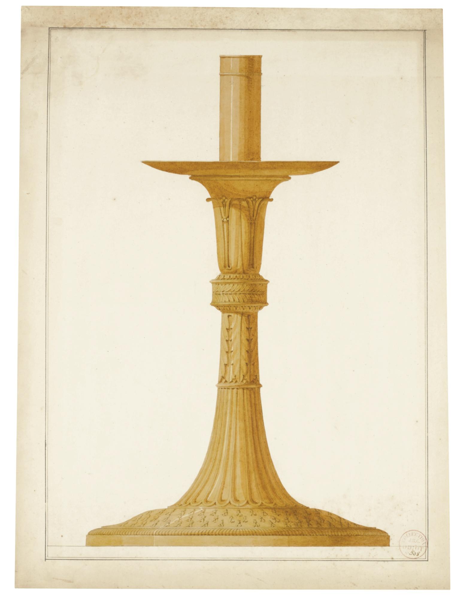 Henri Auguste - A Design For A Candlestick