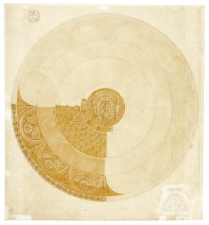 Henri Auguste - A Design For A Salver, With A Smaller Study Of A Cup And A Base