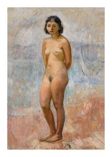 Henri Baptiste Lebasque - Jeune Fille Nue Debout