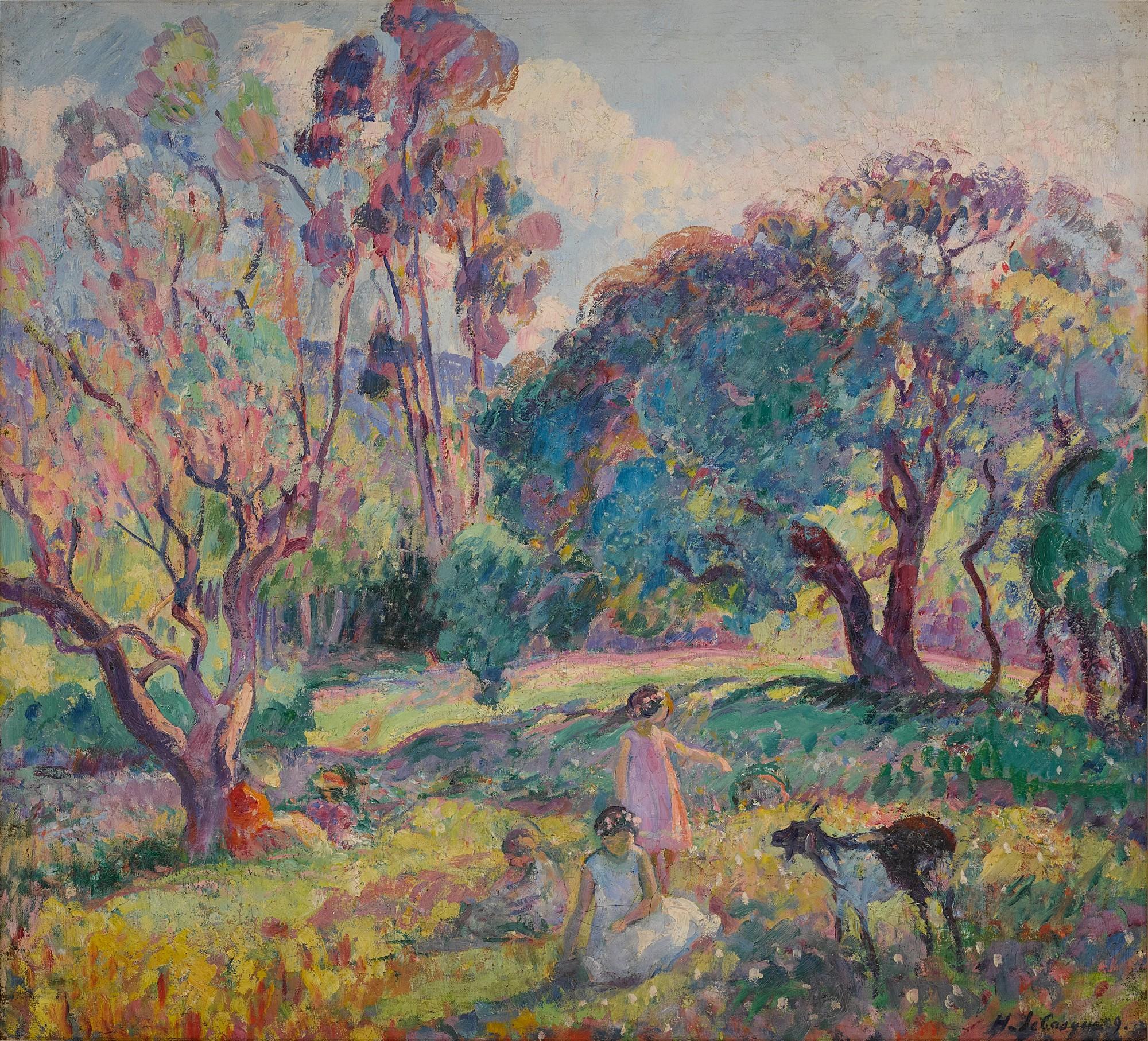 Henri Baptiste Lebasque - Le Repos sous les arbres