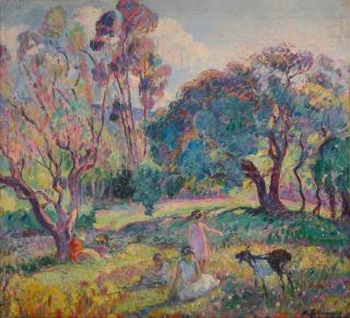 Henri Baptiste Lebasque - Le Repos sous les arbres