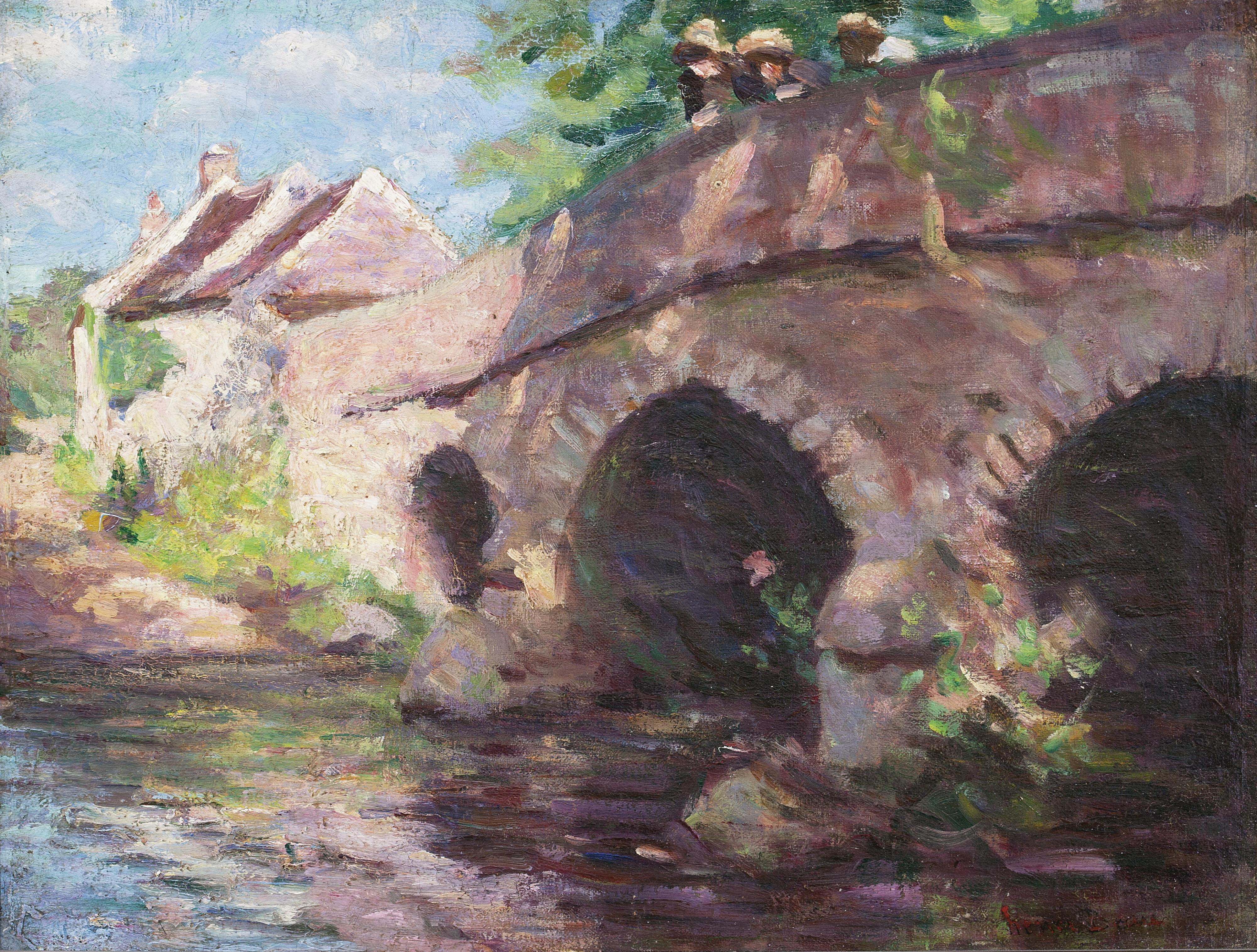 Henri Beau - Enfants Sur Un Pont