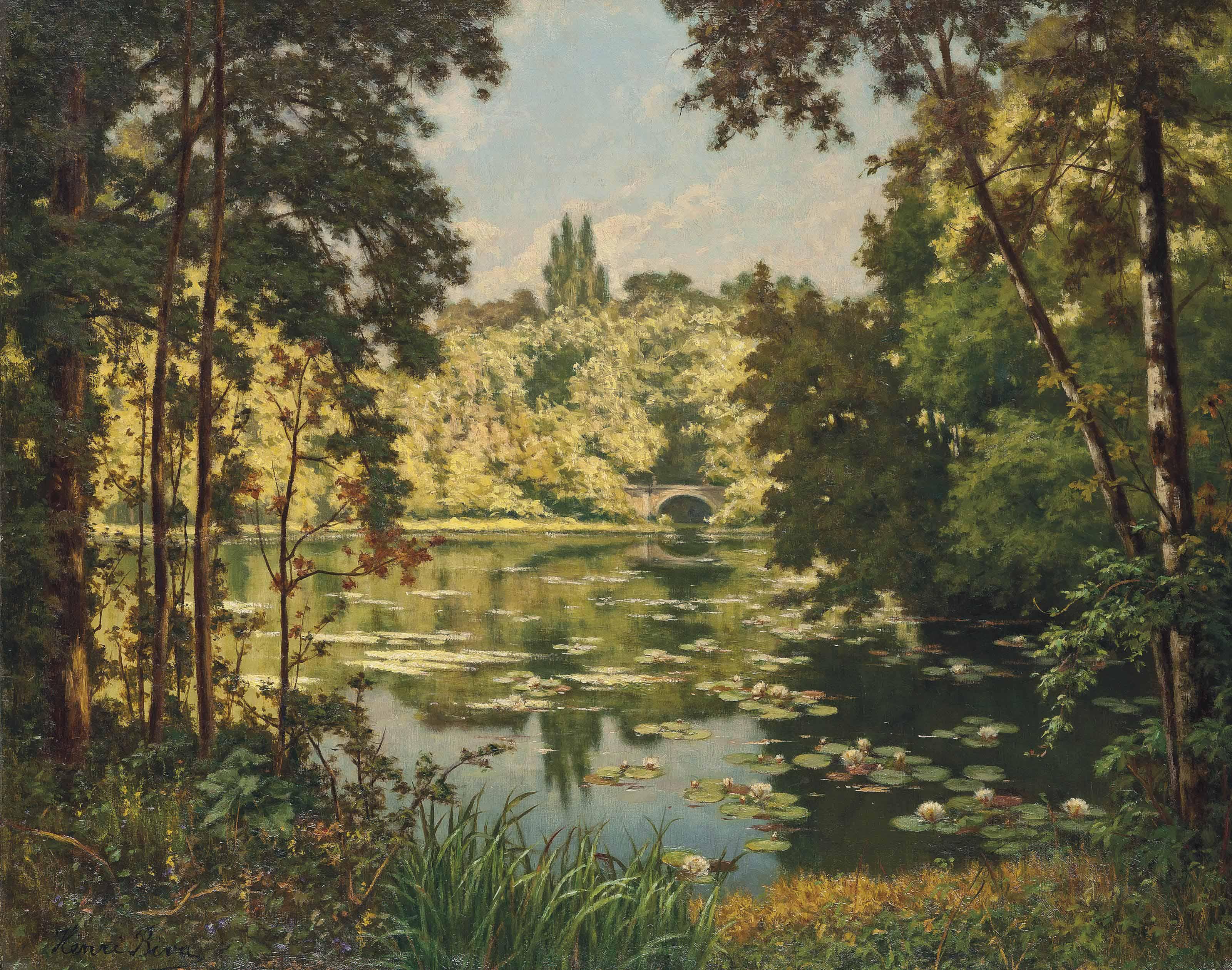 Henri Biva - A Bridge Over The River