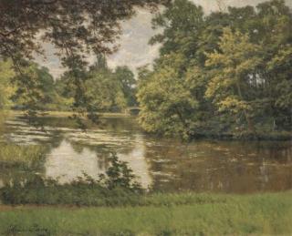 Henri Biva - Paysage Avec Rivière