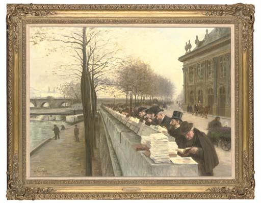 Henri Brispot - Les Bouquineurs Sur Les Quais, Paris