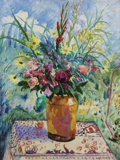 Henri Charles Manguin - Pot Jaune Et Glaïeuls Roses