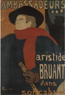 Henri de Toulouse-Lautrec - Ambassadeurs: Aristide Bruant (D. 343; W. P4; Adr. 3)