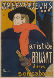 Henri de Toulouse-Lautrec - Ambassadeurs: Aristide Bruant (Delteil 343; Adriani 3; Wittrock P 4)