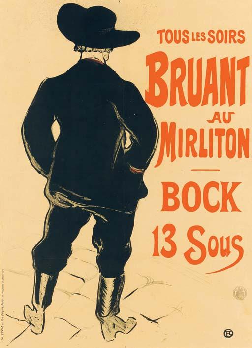 Henri de Toulouse-Lautrec - Aristide Bruant [Bruant au Mirliton] (D. 349; W. P10; Adr. 57)