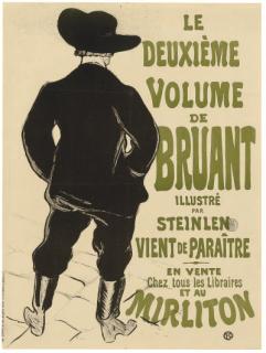 Henri de Toulouse-Lautrec - Aristide Bruant (Bruant Au Mirliton) (Delteil 349; Wittroc P10; Adriani 57)