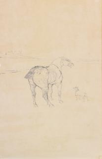 Henri De Toulouse-Lautrec - Au Cirque: Un Petit Cob Et Un Fox Terrier