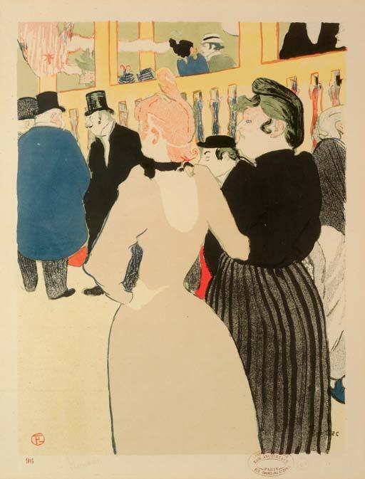 Henri de Toulouse-Lautrec - Au Moulin Rouge, la Goulue et sa Soeur (Adriani 6; Wittrock 1)
