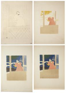 Henri de Toulouse-Lautrec - Aux Ambassadeurs - Chanteuse au Café-concert: quatre épreuves