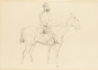 Henri De Toulouse-Lautrec - Cavalier Au Chapeau Melon - Recto Croquis - Verso