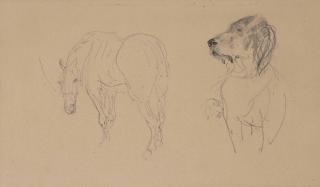 Henri De Toulouse-Lautrec - Cheval et chien