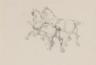 Henri de Toulouse-Lautrec - Deux chevaux au galop