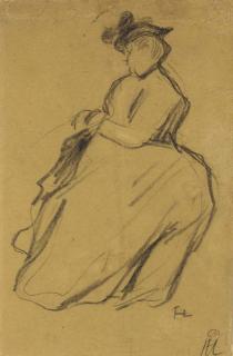 Henri De Toulouse-Lautrec - Femme assise de profil à gauche