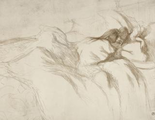 Henri de Toulouse-Lautrec - Femme Couchee - Reveil (D. 182; Adr. 174; W. 158)