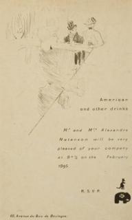 Henri de Toulouse-Lautrec - Invitation Monsieur et Madame Alexandre Natanson (Wittrock 90)
