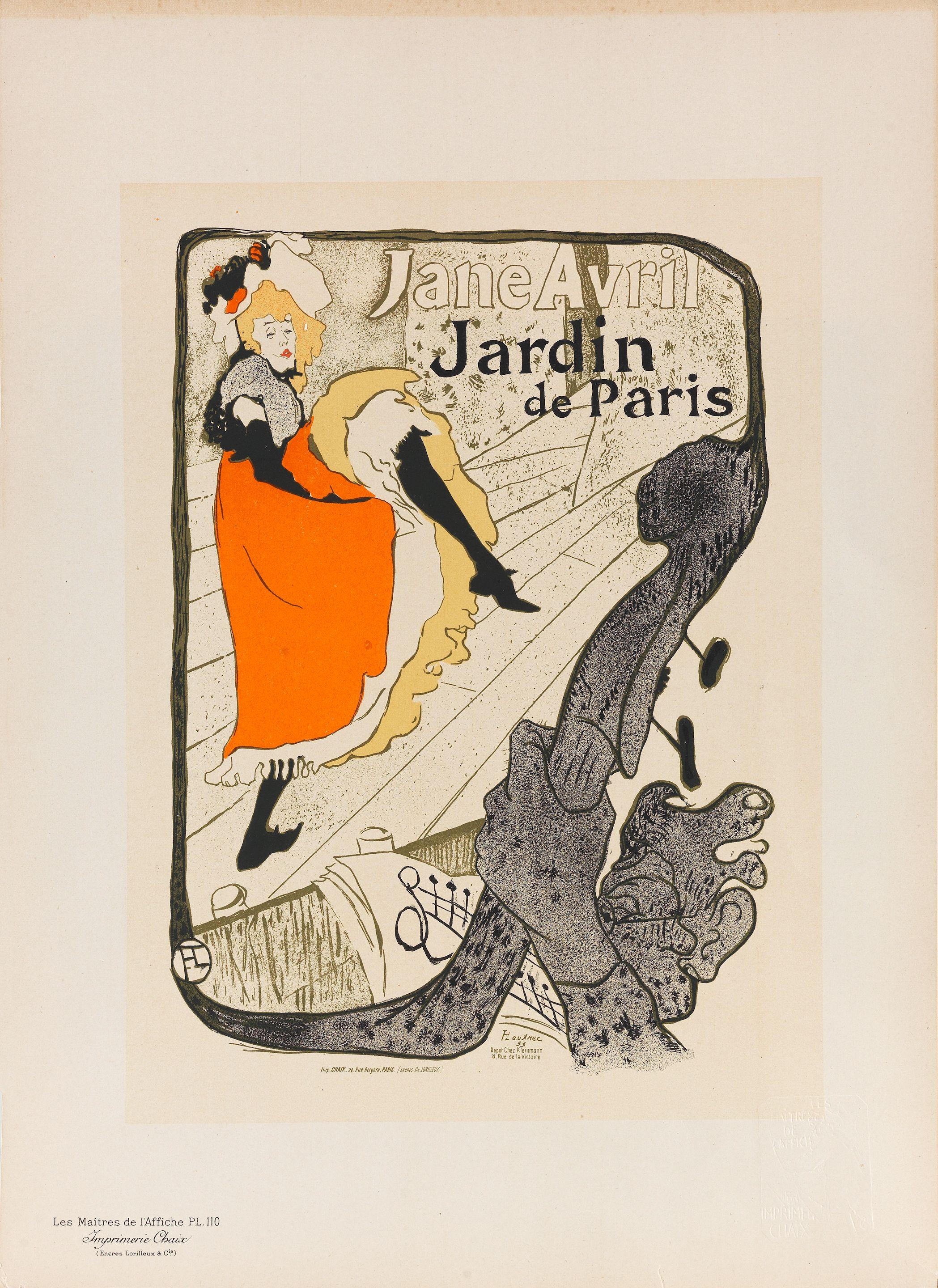 Henri de Toulouse-Lautrec - Jane Avril. Maîtres De L\'Affiche Pl. 110