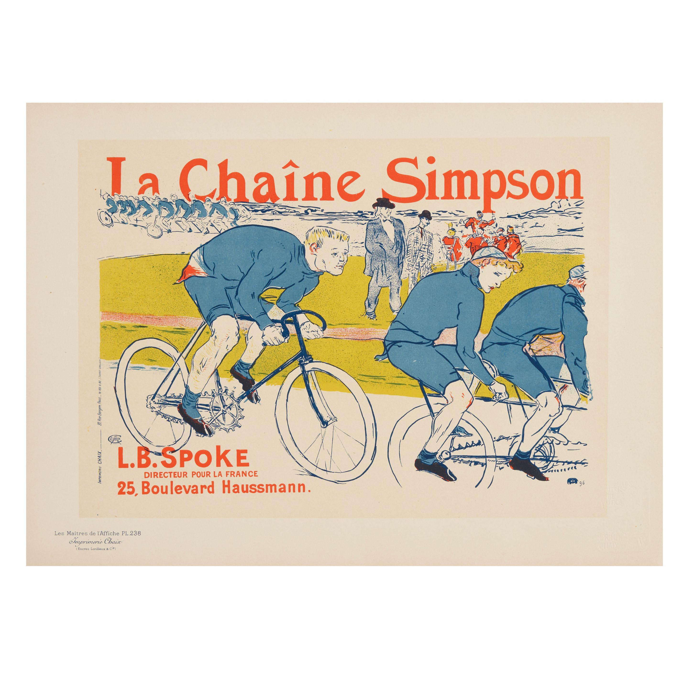 Henri De Toulouse-Lautrec - La Chaîne Simpson, pl. 238, from Les Maîtres de l\'Affiche