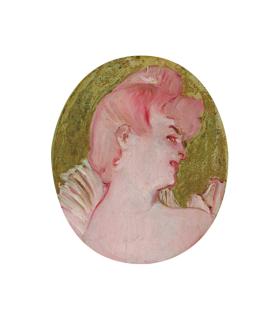 Henri de Toulouse-Lautrec - Portrait de femme (Médaillon pour la décoration du salon de la Maison de la rue d\'Amboise, Paris)