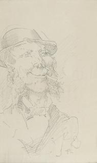 Henri de Toulouse-Lautrec - Portrait d\'homme à favoris