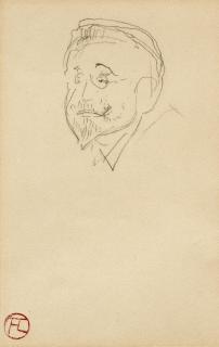 Henri de Toulouse-Lautrec - Procès Arton - Tête d\'Arton (recto); Procès Arton (verso)