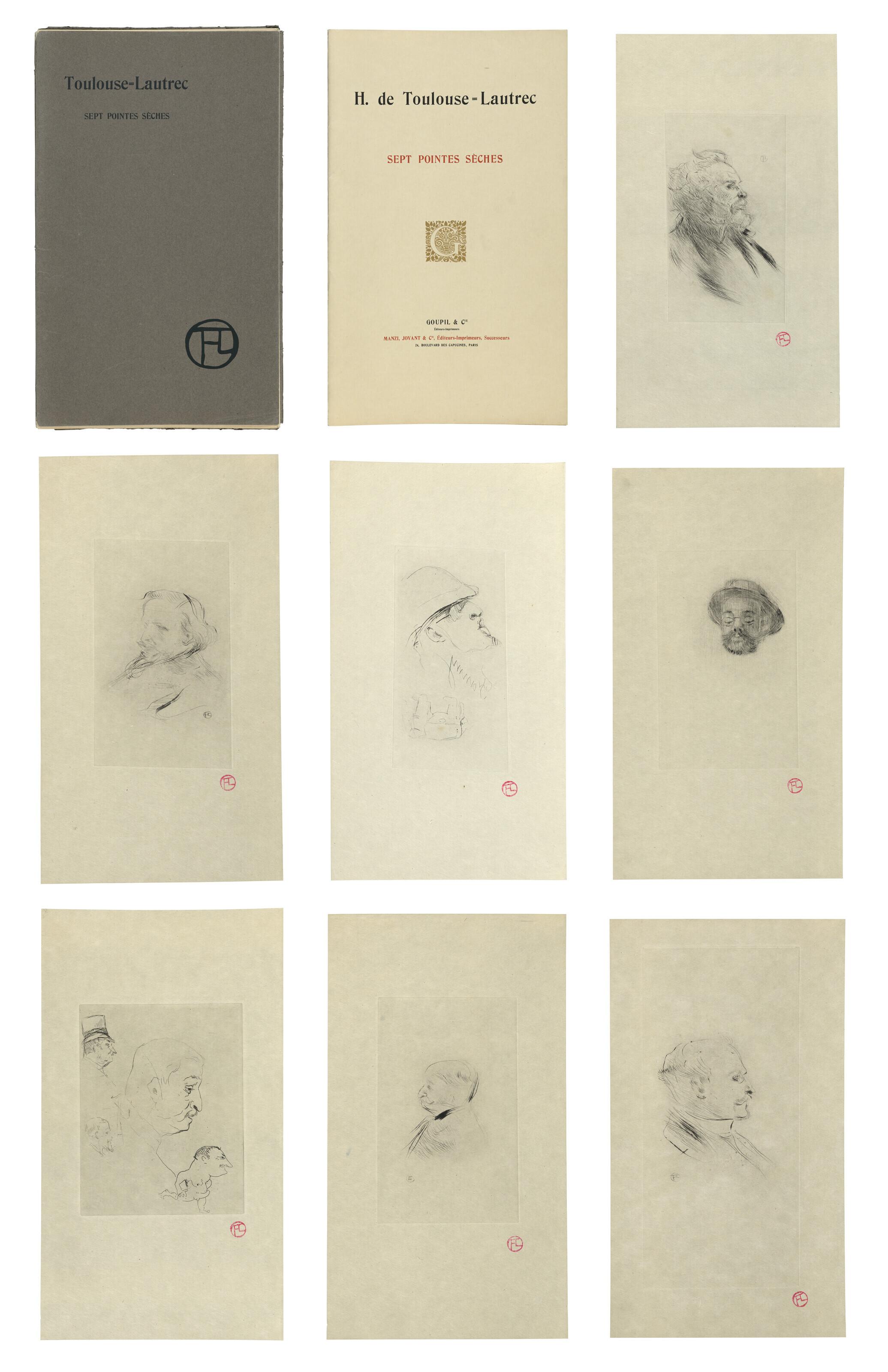 Henri De Toulouse-Lautrec - Sept pointes sèches