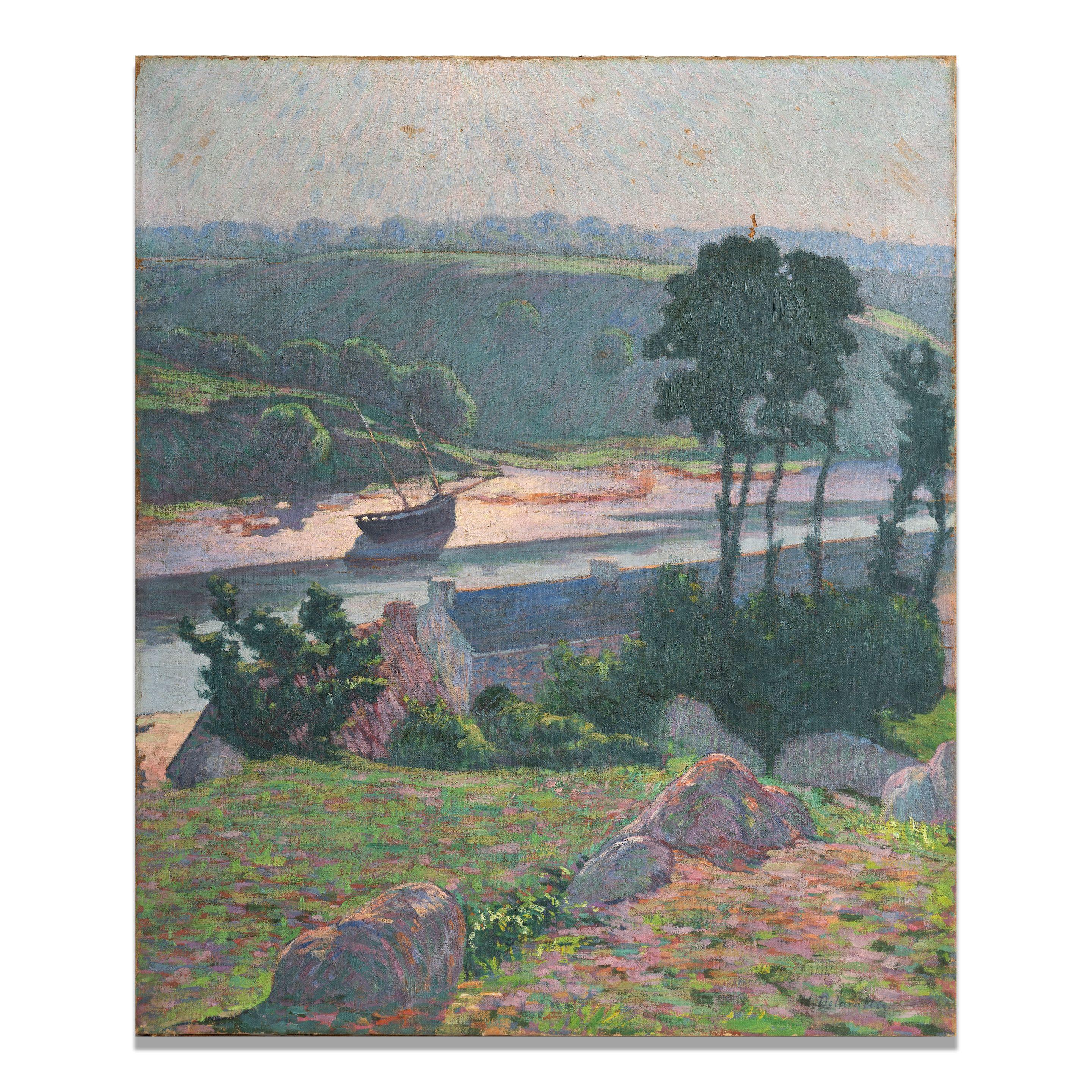 Henri Delavallee - Bord de l\'Aven à marée basse