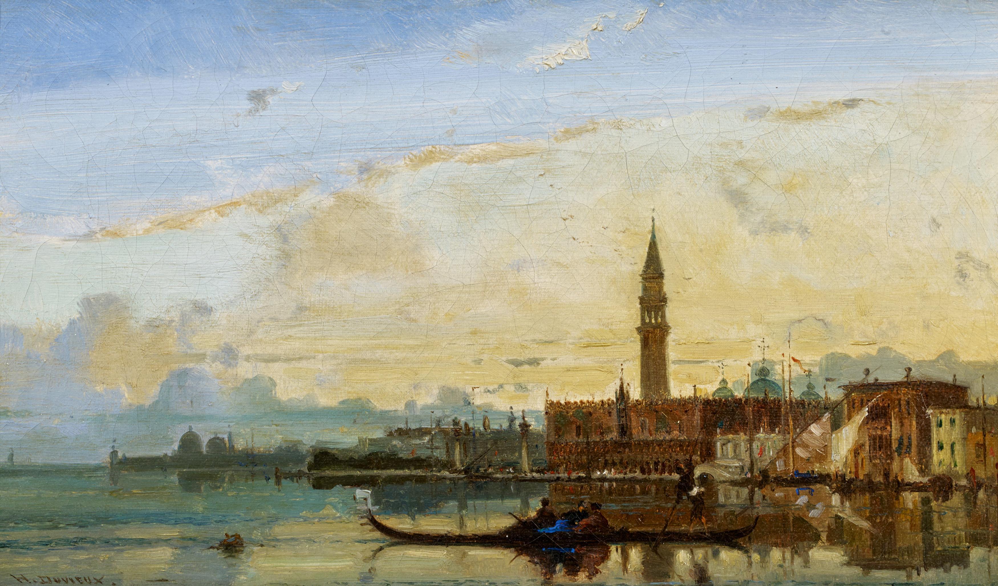 Henri Duvieux - Bacino San Marco mit Blick auf den Dogenpalast