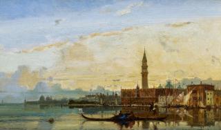 Henri Duvieux - Bacino San Marco mit Blick auf den Dogenpalast