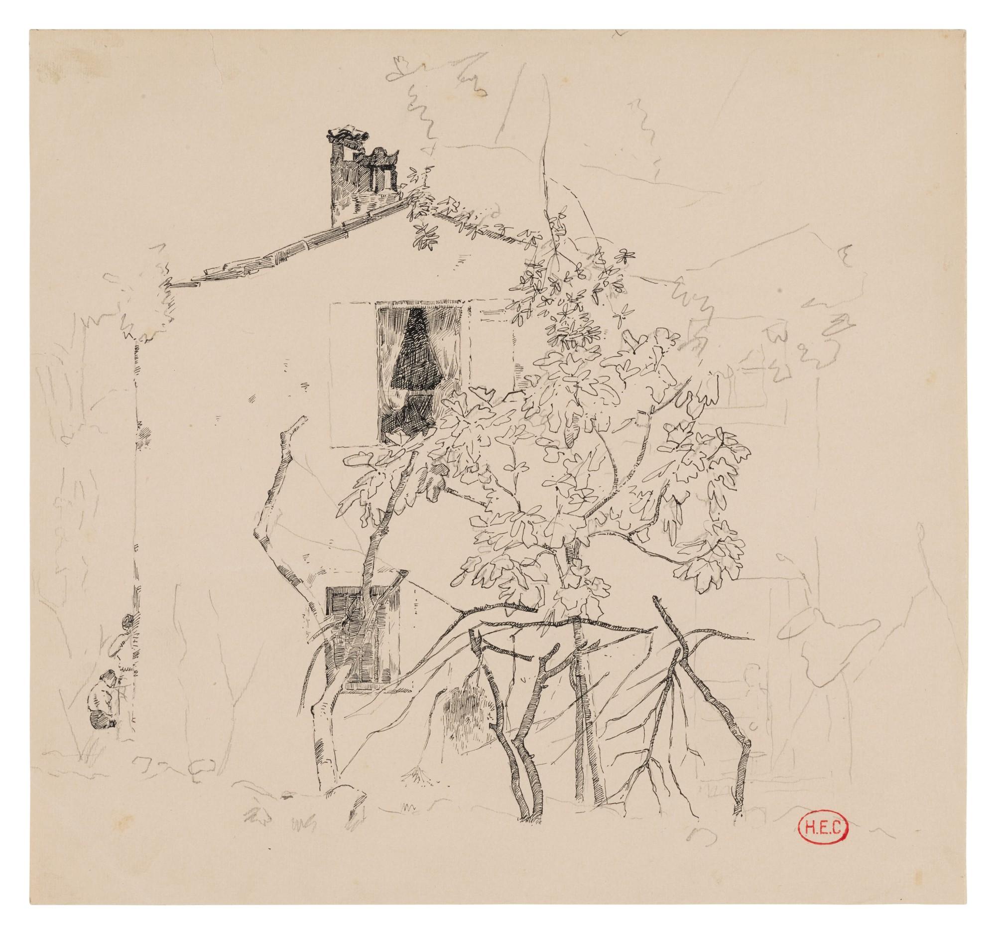 Henri-Edmond Cross - A house behind a tree