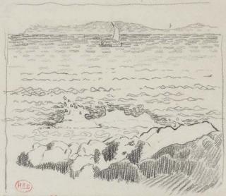 Henri-Edmond Cross - Bateau au large des côtes bretonnes