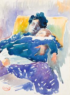 Henri-Edmond Cross - Enfant Dans Les Bras De Sa Mère