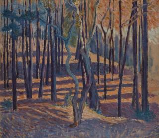 Henri-Edmond Cross - Étude Pour L\'Air Du Soir, Pins Et Sous-Bois