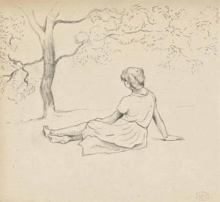 Henri Edmond Cross - Etude pour \'Les blanchisseuses en Provence\'