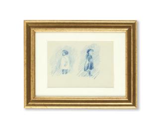 Henri Edmond Cross - Études - Jeune fille au chien; Femmes au chapeaux; Enfants de profil