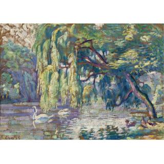 Henri-Edmond Cross - Famille De Cygnes (Le Bois De Boulogne)