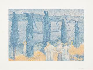 Henri-Edmond Cross - La Promenade, from L\'Album d\'estampes originales de la Galerie Vollard