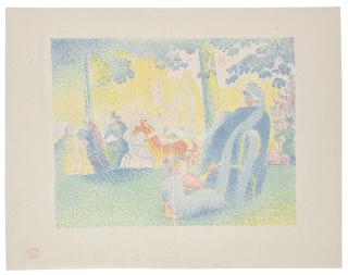 Henri Edmond Cross - Les Champs Elysées, planche pour la  Revue Pan